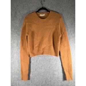 RE/DONE Women M Wool blend Long Sleeve Classic Raglan Crew Neck Caramel Sweater